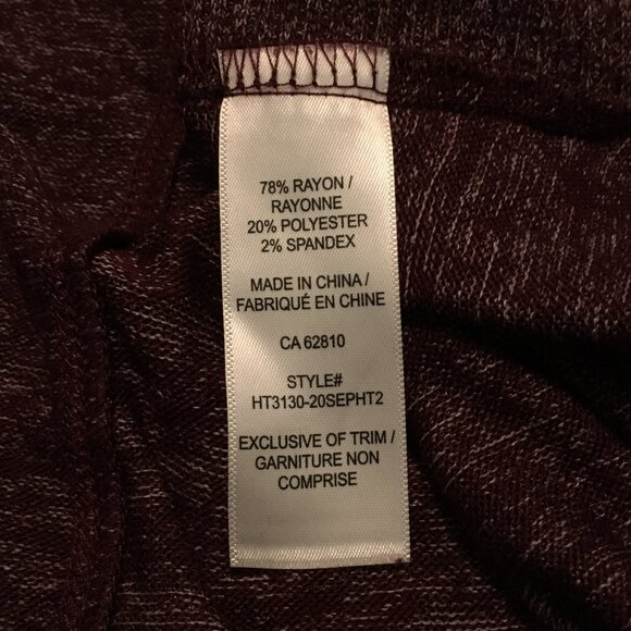 Y2K Ricki's Marled Maroon Pullover Knit Sweater Top - Picture 9 of 14